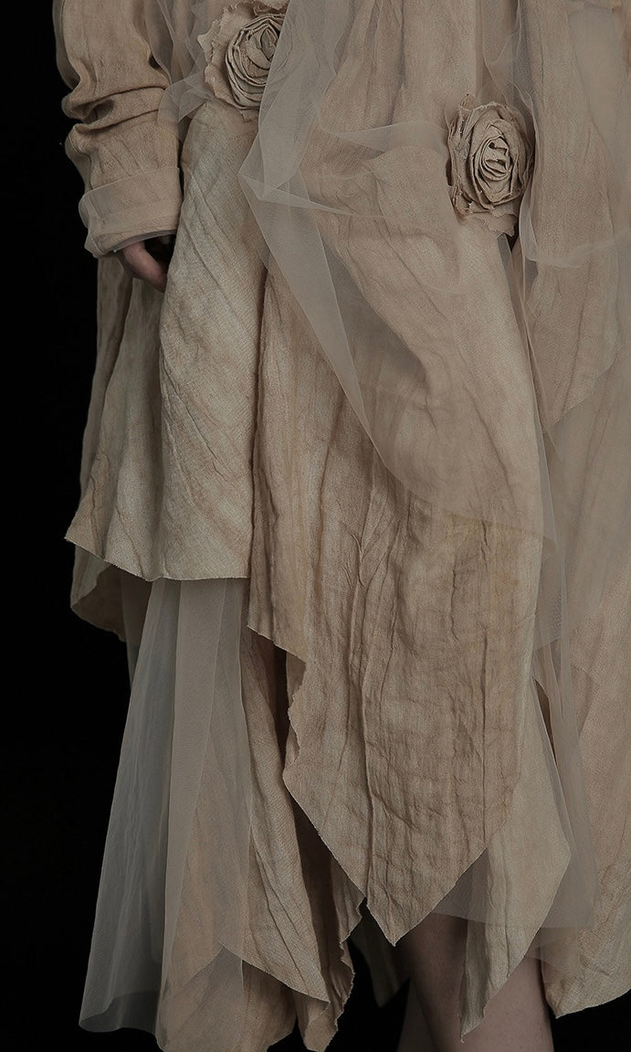 Rose Linen Natural Fabric Set