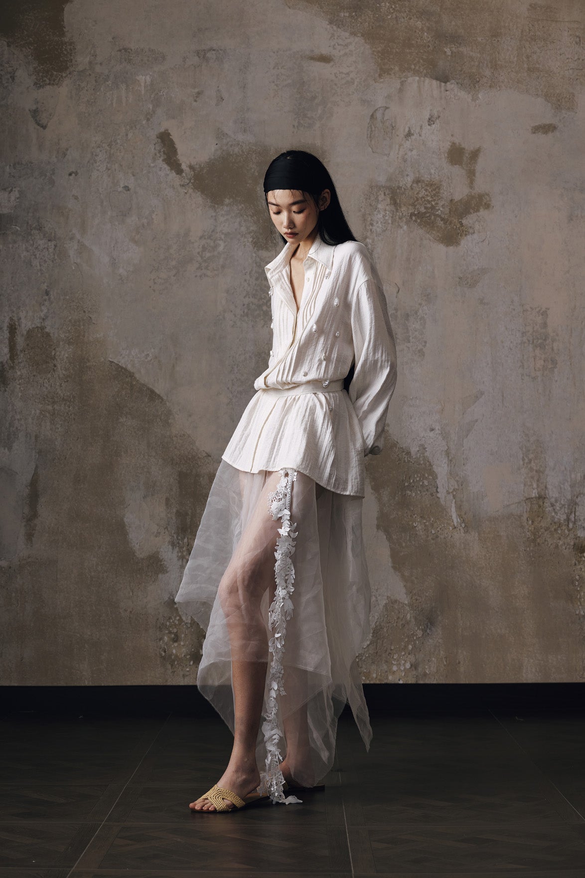 Linen beaded shirt