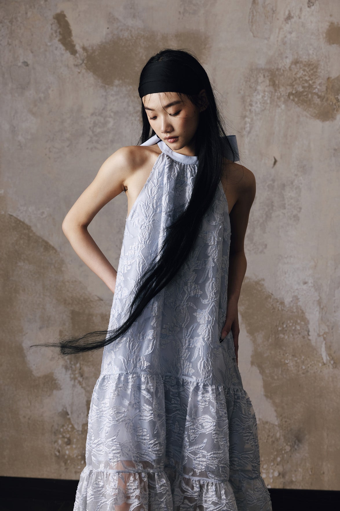 Jacquard bow dress