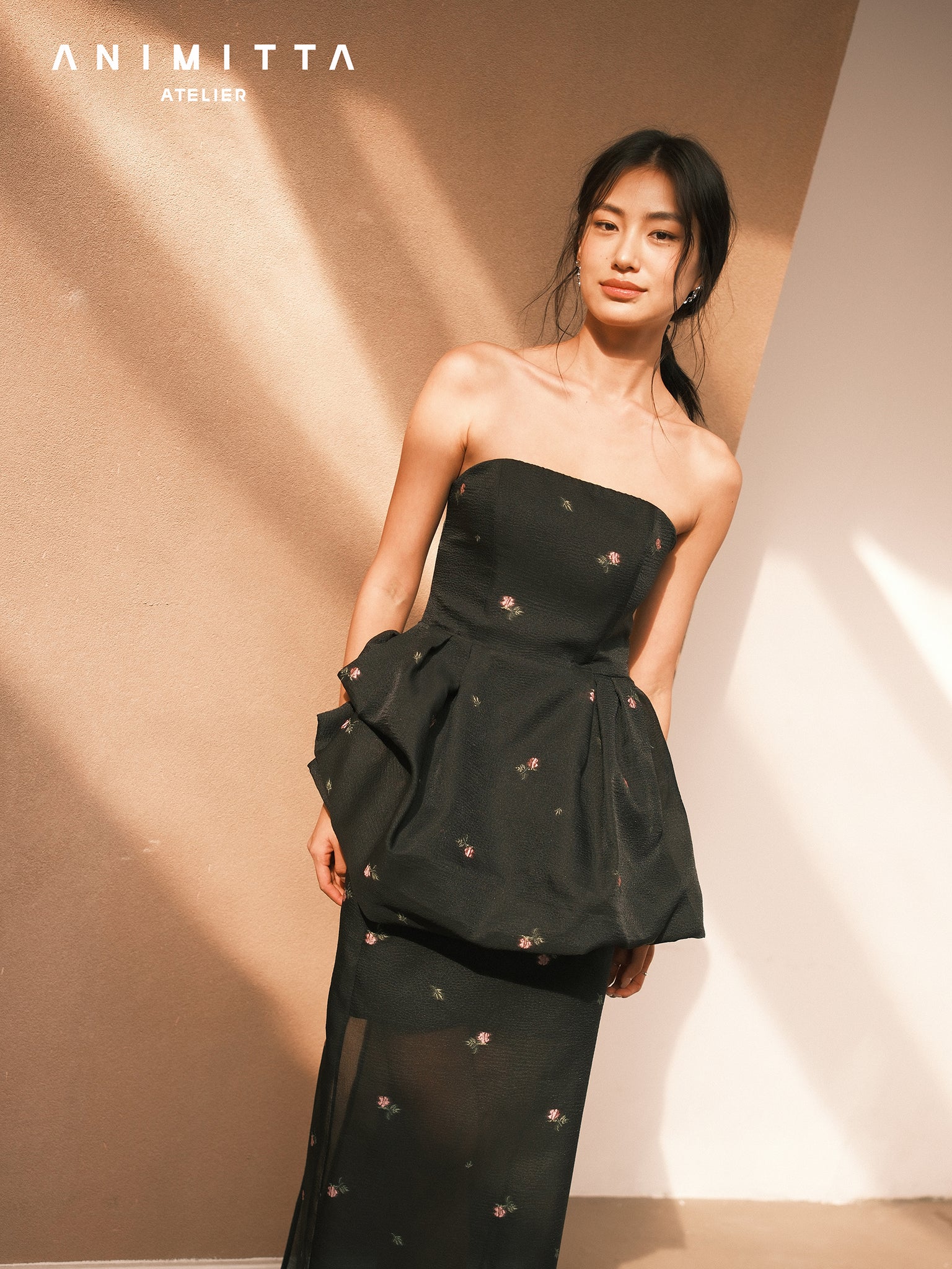 Embroidered Floral Tulle Skirt