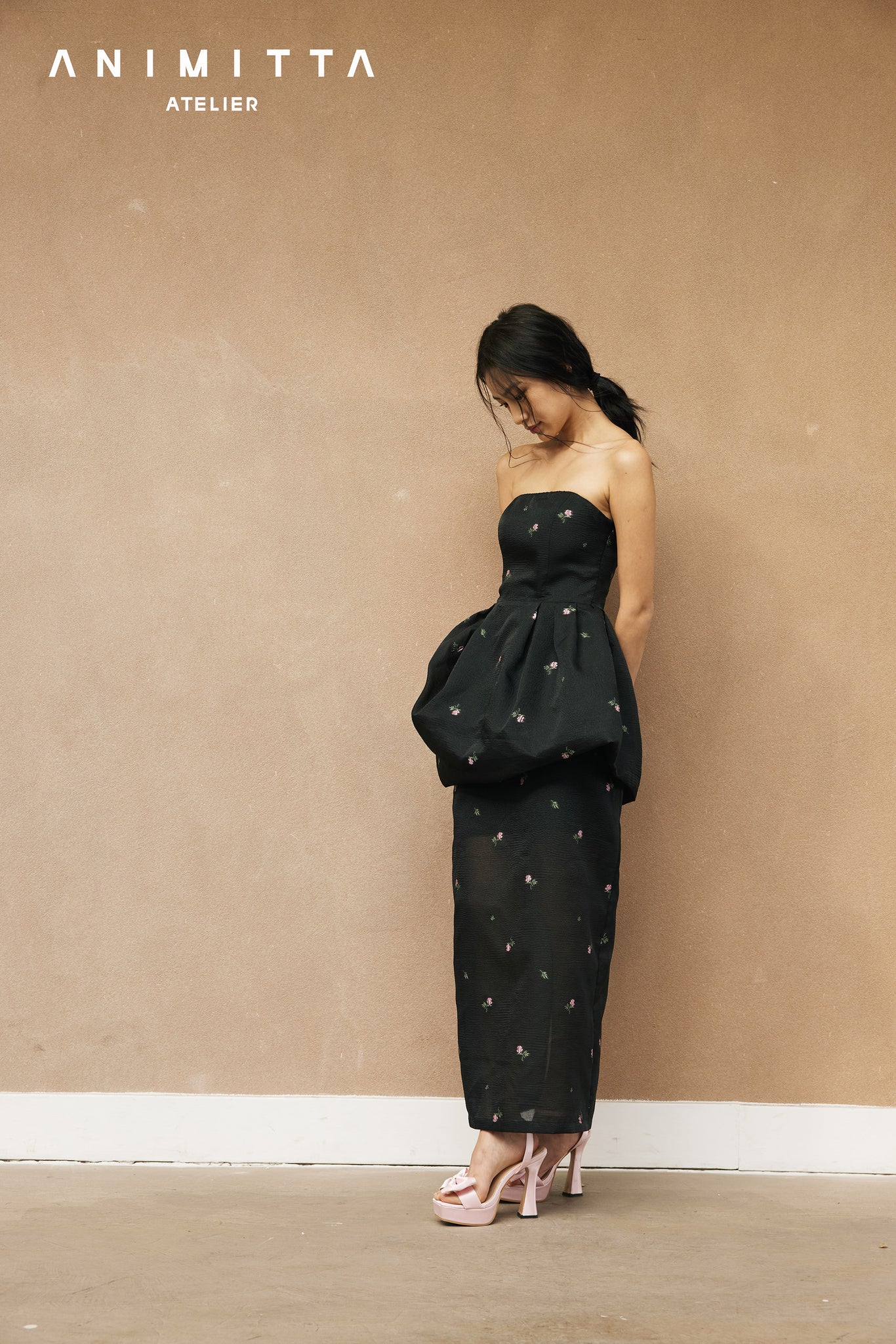 Embroidered Floral Tulle Skirt
