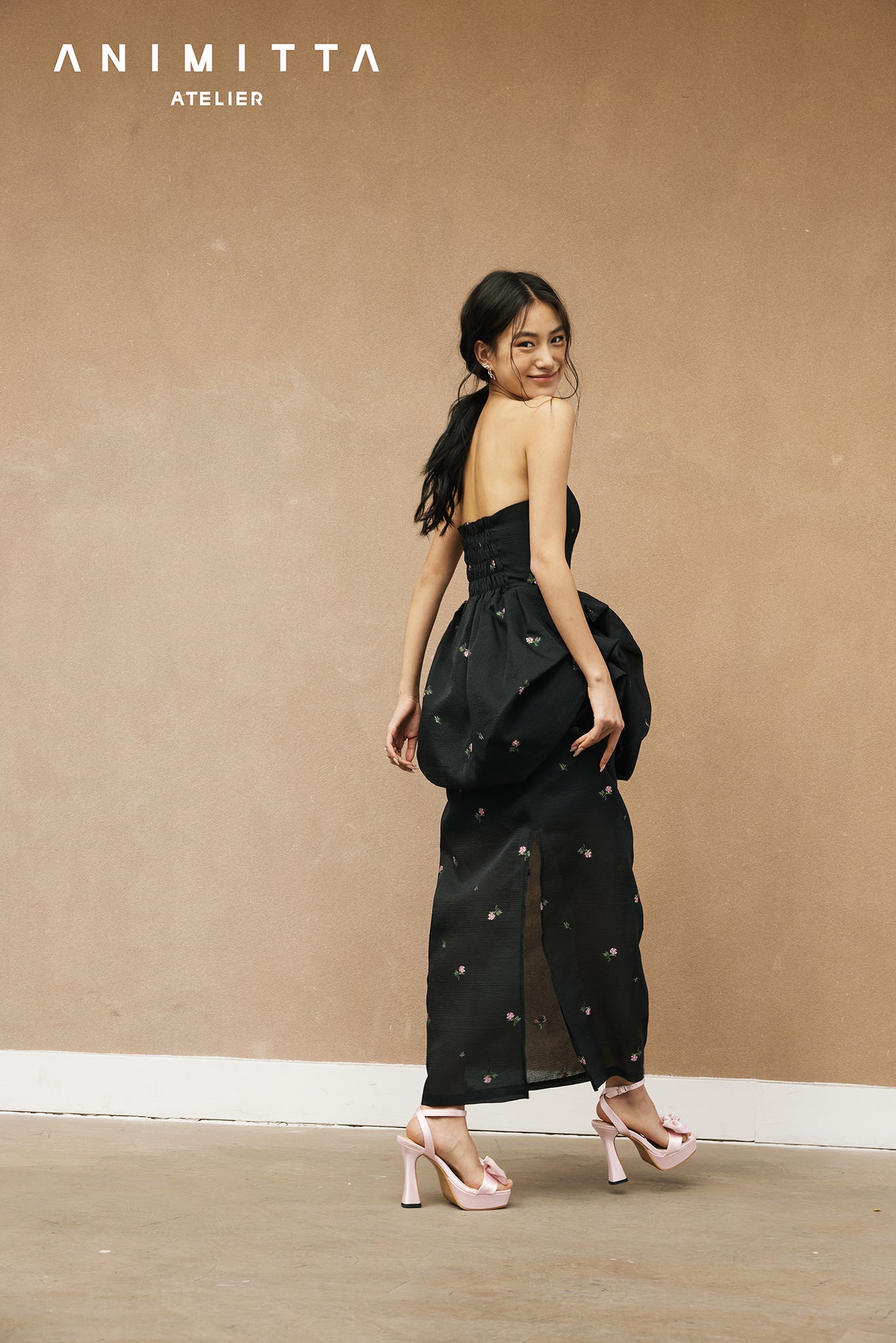 Embroidered Floral Tulle Skirt