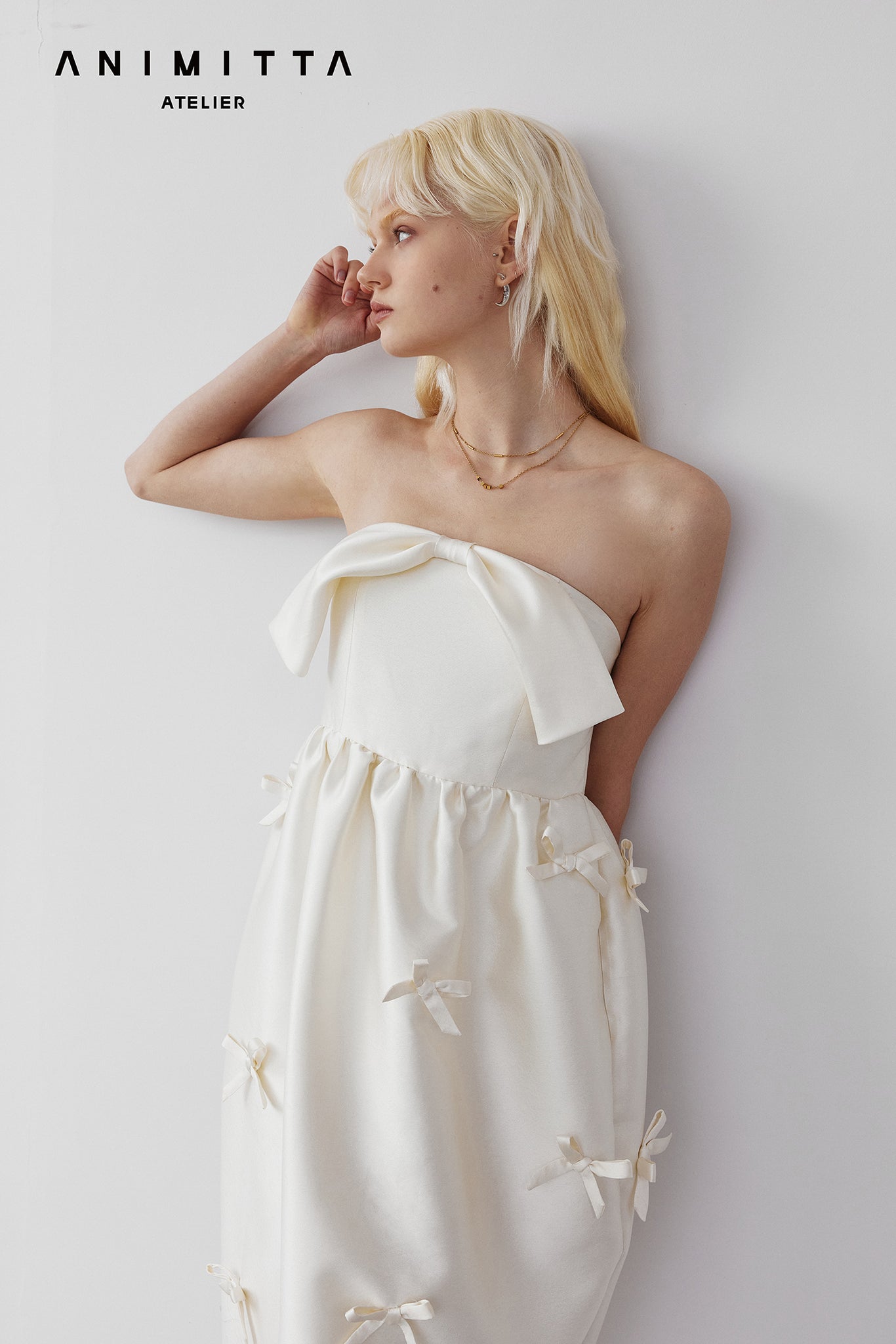 Black Silk bow dress