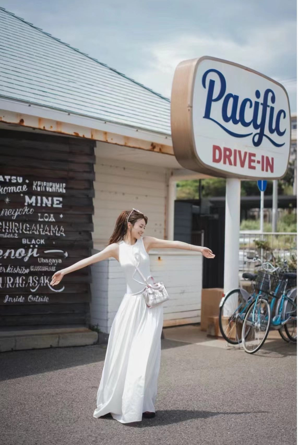 Tulip knit patchwork dress