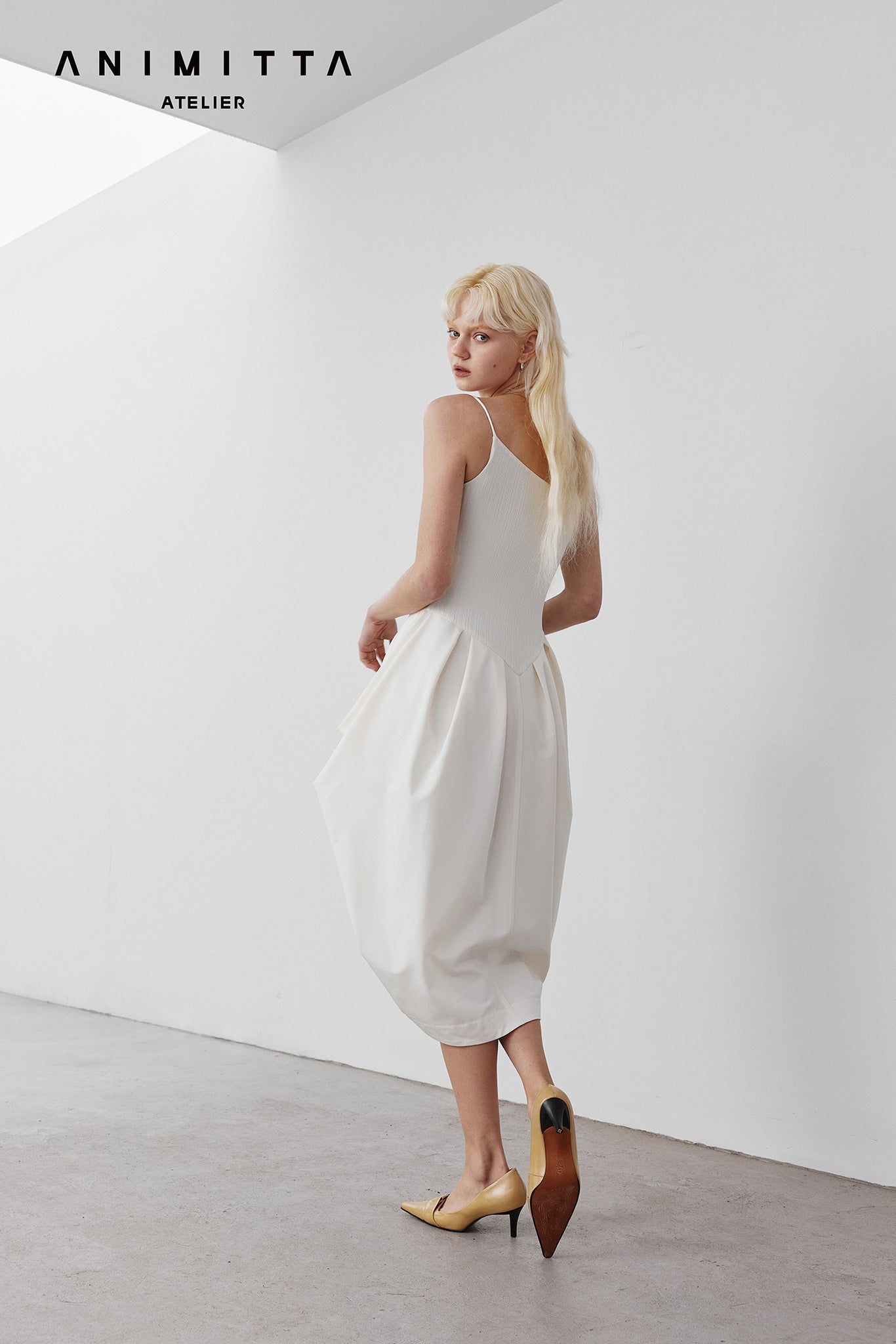 Black knitted patchwork irregular dress